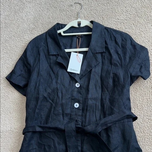 100% European Linen Button Front Dress - Picture 9 of 14